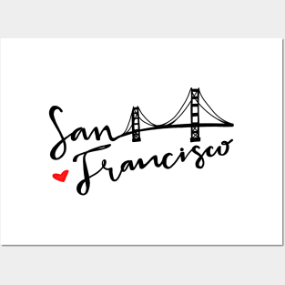 San Francisco - Golden Gate Love Posters and Art